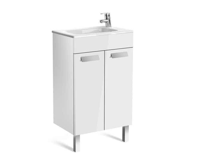 Тумба под умывальник Roca Debba напольная 2 двери 486х707х356 мм белая ZRU9302710
