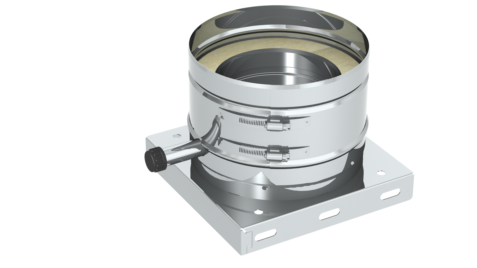 Пластина основания с боковым выпуском конденсата Jeremias DW-FU 150 мм DW06150