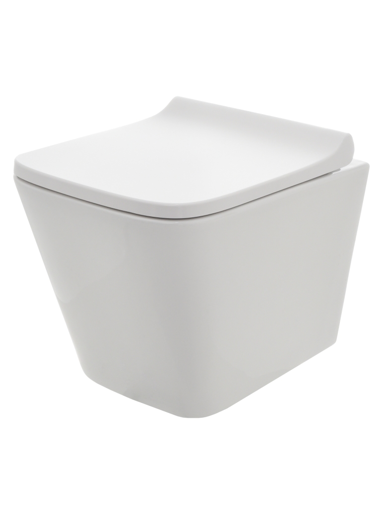 Унитаз подвесной AQUAme Rimless с сиденьем SoftClose 490x340x350 мм AQM2004