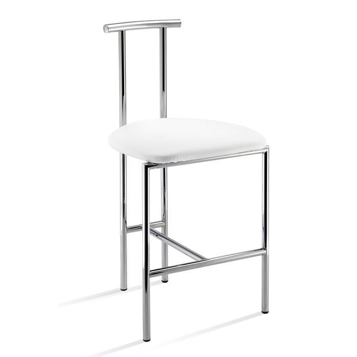 Табурет Decor Walther DWH 1 29x28x73 см напольный хром / белый 0500504