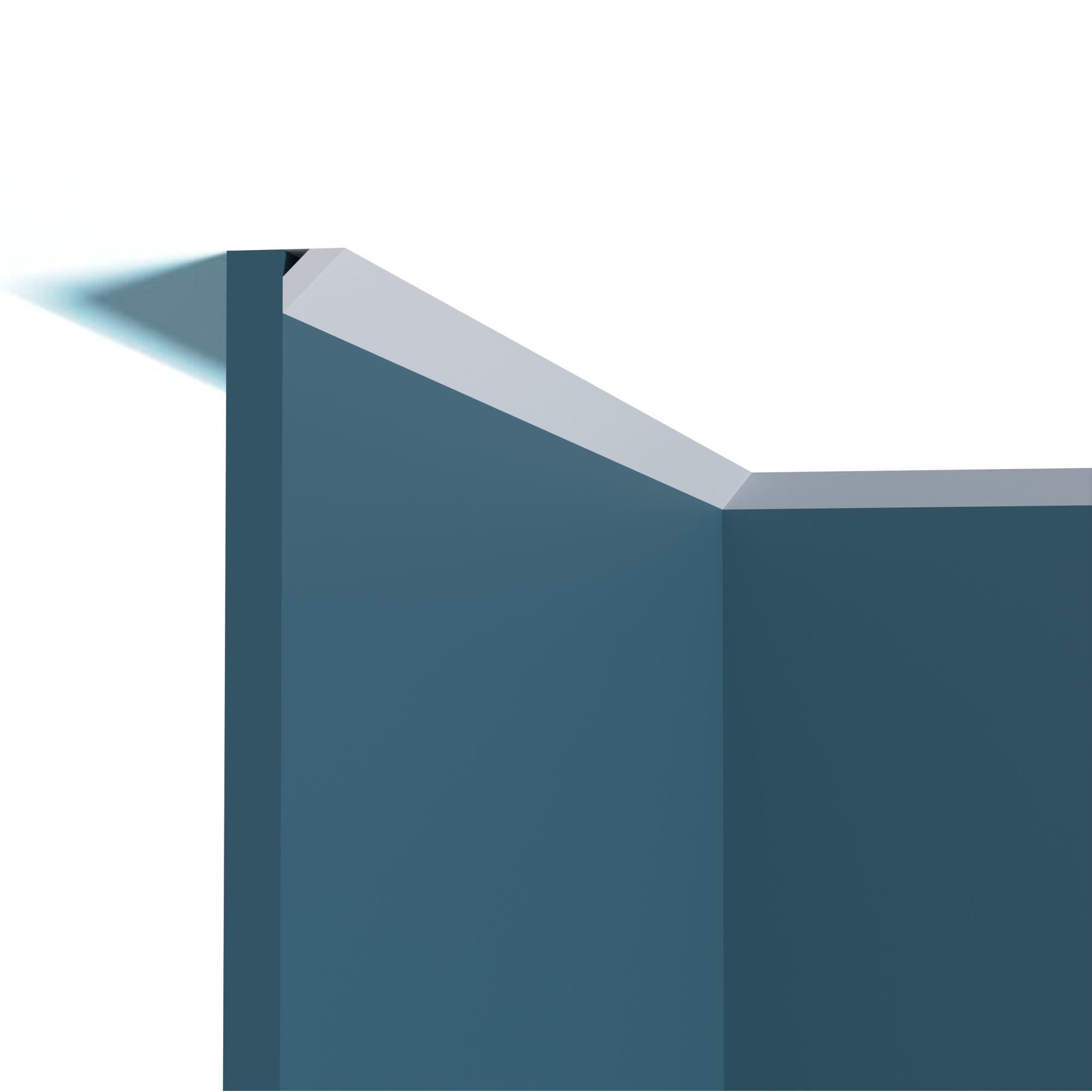 Карниз потолочный Perfect Plus P201 из ударопрочного полимера 2000x100x100 мм P201