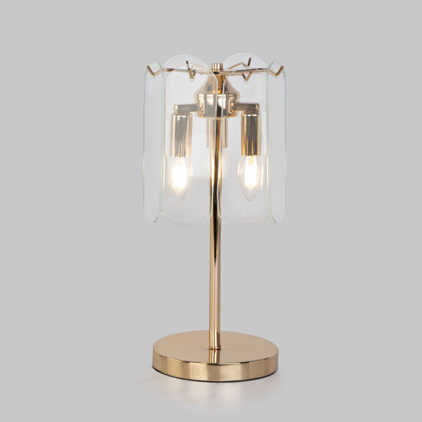 Настольный светильник со стеклянным плафоном 01170/3 золото