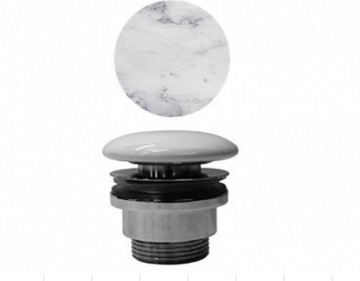 Донный клапан GSI AltaCeramica AC90635 с открытым сливом для раковин без перелива Marbled white AC90635