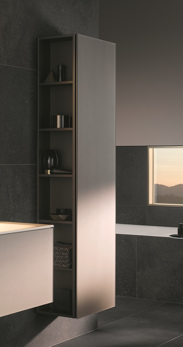 Шкаф-пенал Keuco Plan 300х480х1750 мм петли справа инокс/петроль 32931 290002