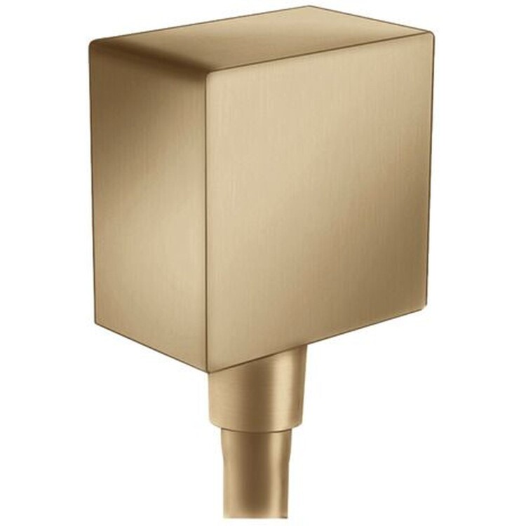 Шланговое подсоединение Hansgrohe FixFit Square с обратным клапаном шлифованная бронза 26455140