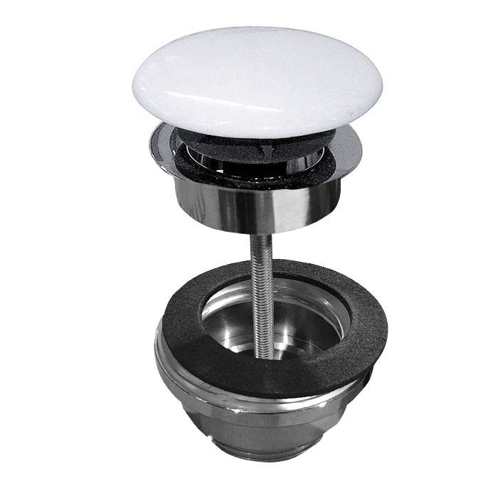 Донный клапан клик-клак Kerasan керамическая крышка белый глянцевый 923301