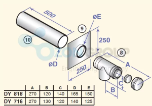 Набор для подсоединения котла De Dietrich 100002360