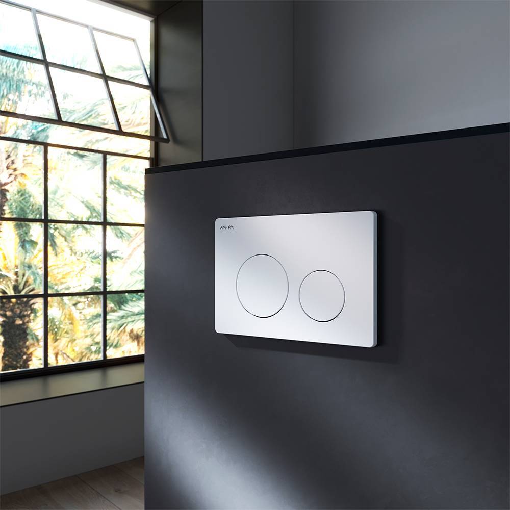 Клавиша для инсталляции механическая AM.PM PrimeFit L пластик белый глянцевый I090101