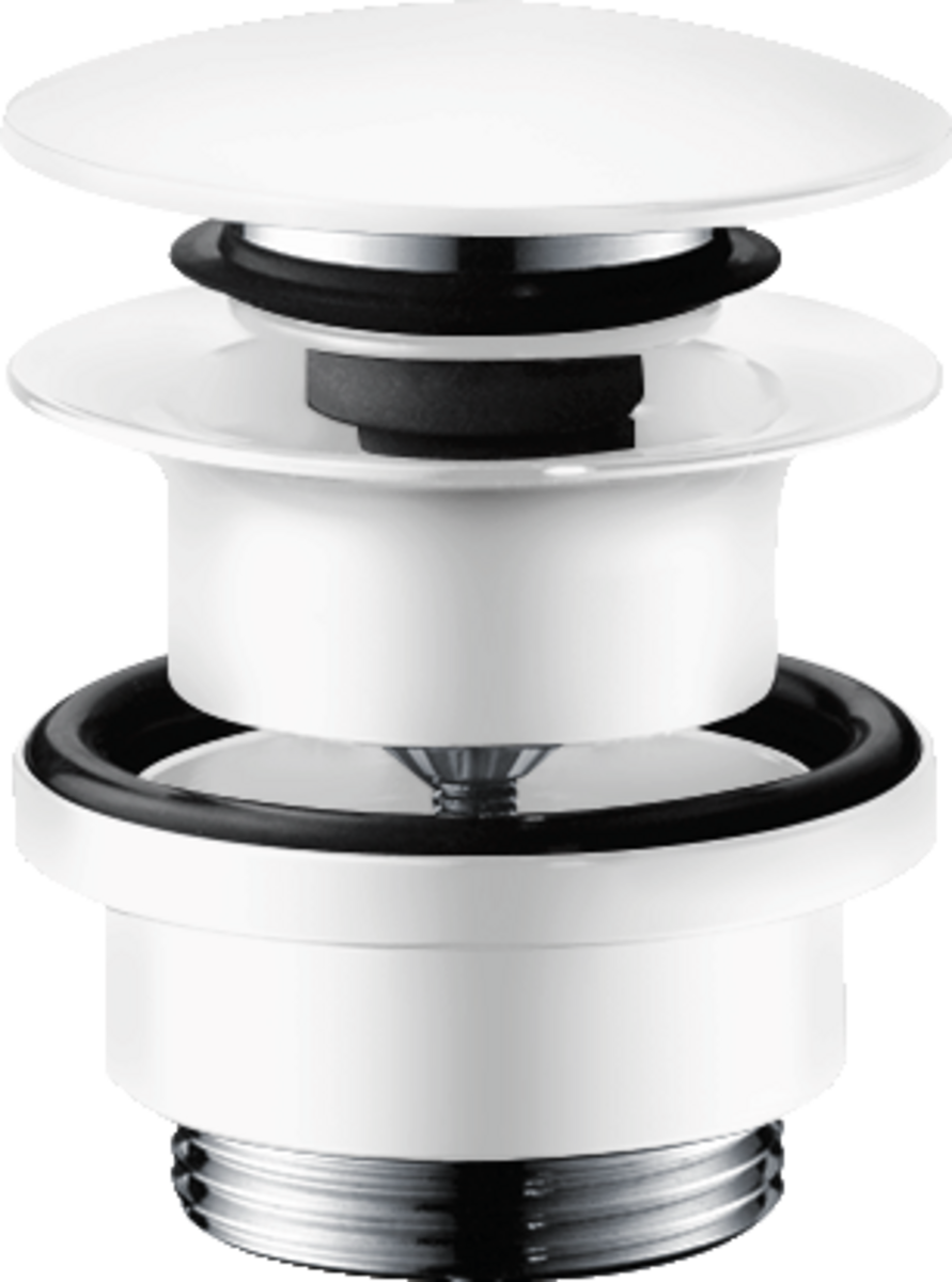 Донный клапан Hansgrohe Push-Open 1 1/4 белый матовый 50100700