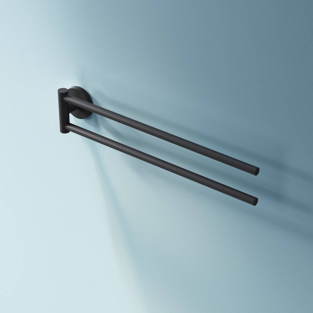 Вешалка для полотенец двойная поворотная AM.PM X-Joy черная A85A32622