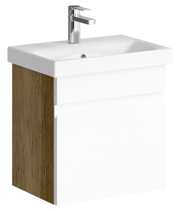 Тумба под умывальник подвесная Aqwella Smart 500х510х380 мм дуб балтийский SRT0105DB