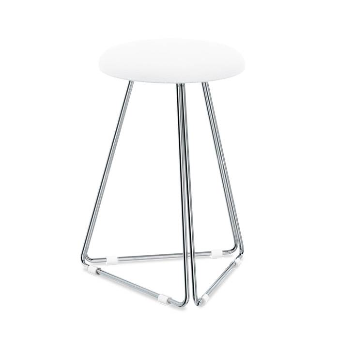 Табурет Decor Walther DW 71 39.5x39.5x53 см напольный хром/белый 0508704