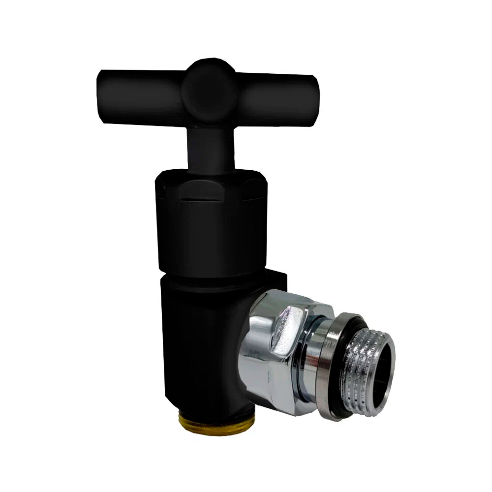 Угловой вентиль ручной преобразуемый SR Rubinetterie Minimal 1/2x24/19 черный матовый 0385-1500VCPS