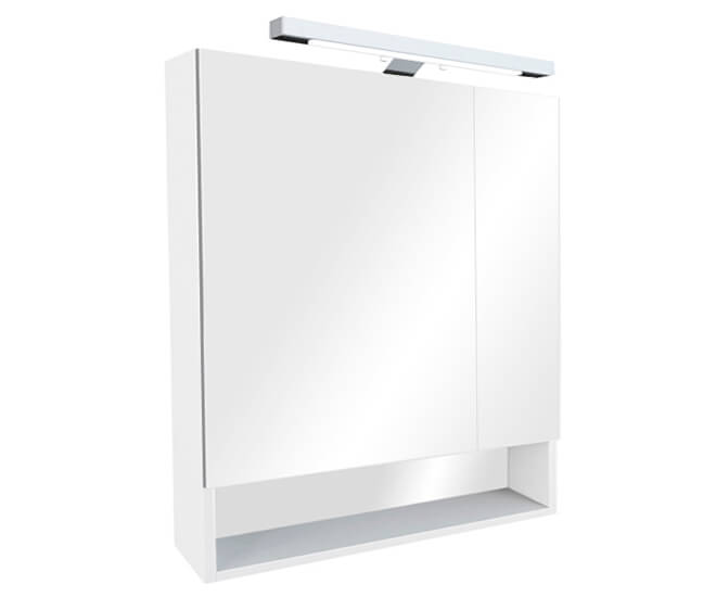 Шкаф зеркальный Roca The Gap 700х850х129 мм LED светильник Белый глянец ZRU9302886