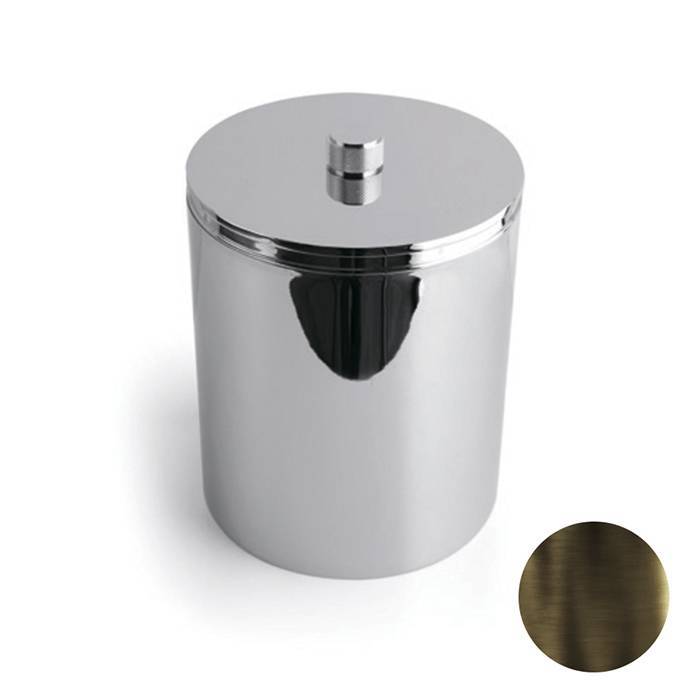 Ведро мусорное с крышкой Bertocci Officina 01 200x250 мм темная бронза 127 7525 8800