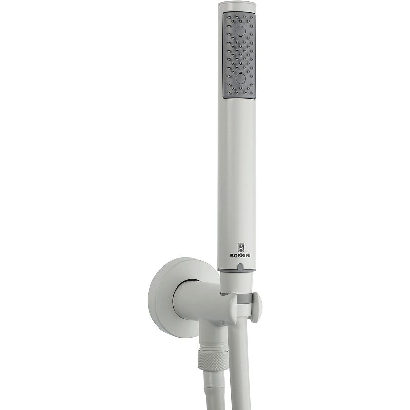 Душевой комплект Bossini Zen с лейкой держателем и шлангом белый матовый C12002C.045