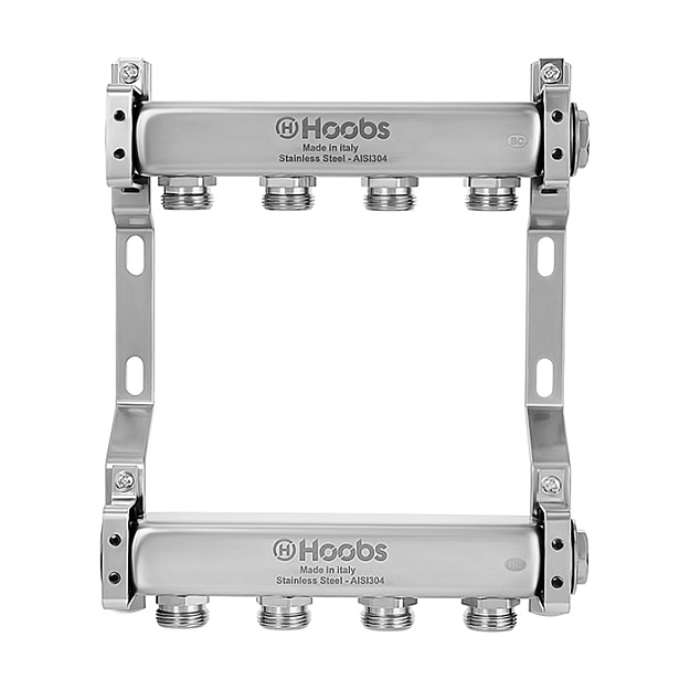 Комплект коллекторов Hoobs из нержавеющей стали без регулировки 1 x 3/4 4 выхода HB-INCGK-814504