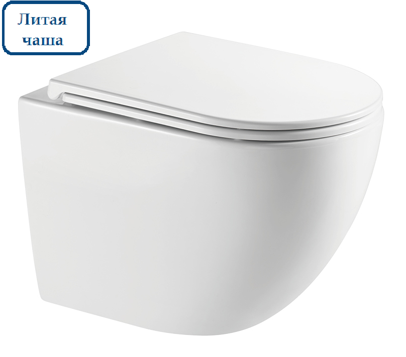 Унитаз подвесной Aquame AQM2014PRO с сиденьем SoftClose 520х360 мм AQM2014PRO