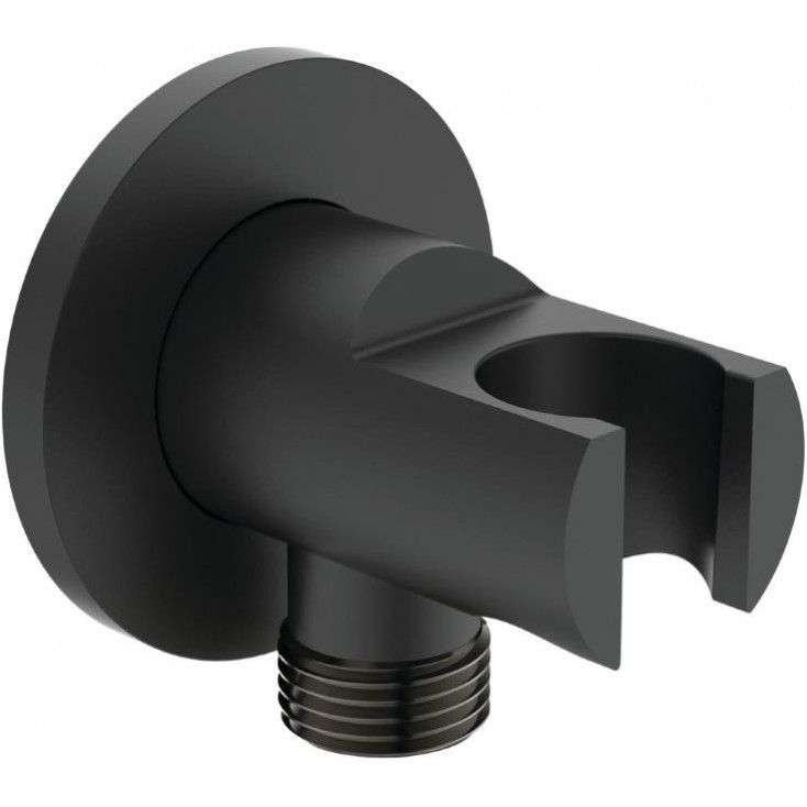 Шланговое подключение с держателем ручного душа Ideal Standard Idealrain черный матовый BC807XG