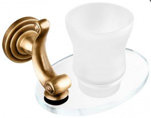 Стакан для зубных щеток Migliore On стеклянный бронза ON14392