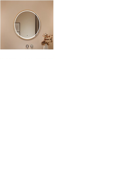 Зеркало AQUAme D800 мм в золотом профиле с подсветкой и подогревом AQM9111G