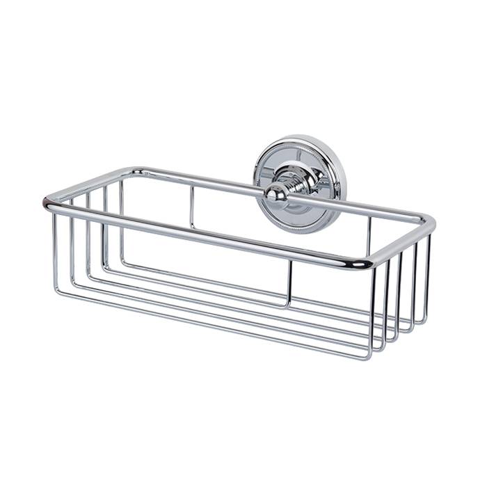 Полка-решетка для ванной подвесная TW Bristol 527 прямоугольная 24x14x7 см хром TWBR527cr