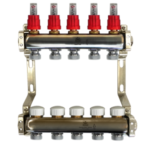 Коллекторный блок из нержавеющей стали Gekon 1x3/4 EK 5 выходов GK 74105