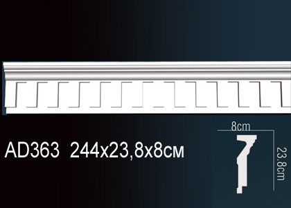 Молдинг Perfect AD363 полиуретановый 30х15х2440 мм AD363