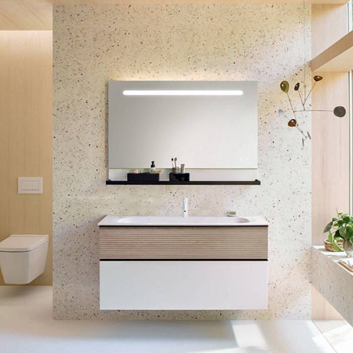 Комплект мебели Burgbad Fiumo 122х49х61 см Eiche/Белый SFXN122F3956FOT45G0200C0001