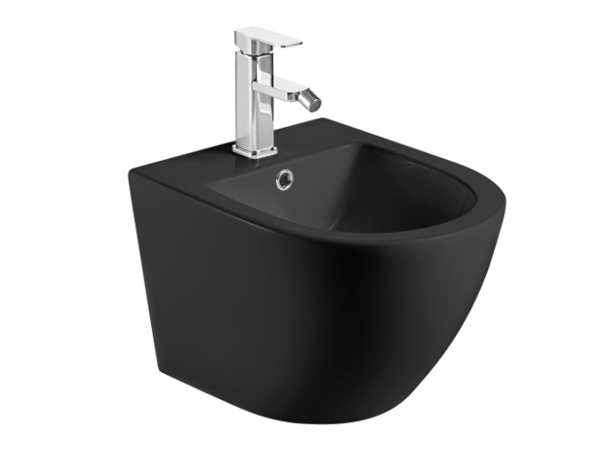 Биде подвесное Aquame AQM2102MB черный матовый 495x370 мм AQM2102MB