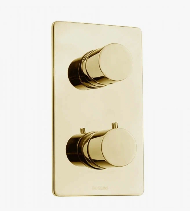 Внешняя часть термостата Bossini TEO Z00002.043 на 1-5 выходов Сатинированное золото