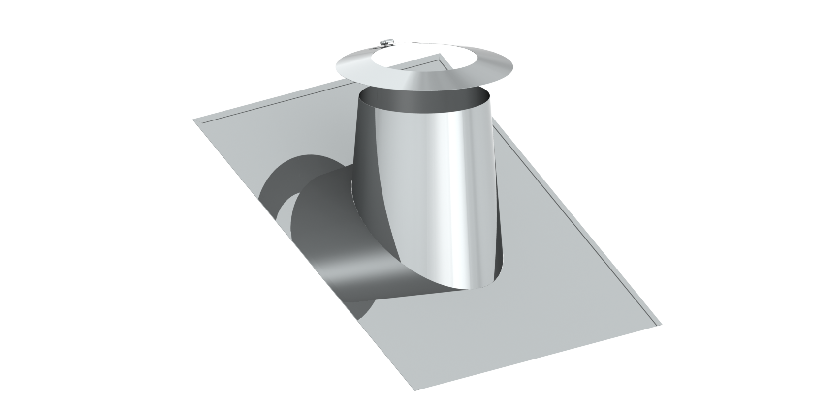 Проход через кровлю 26°-35° Jeremias DW-FU с нержавеющим фартуком 150 мм DW39150