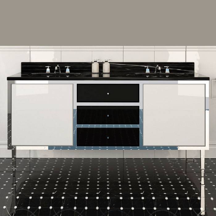 Комплект мебели напольный Devon&Devon Jazz 3 (раковина Swindon) cream/deep black ACSWINDONDS bi / A3