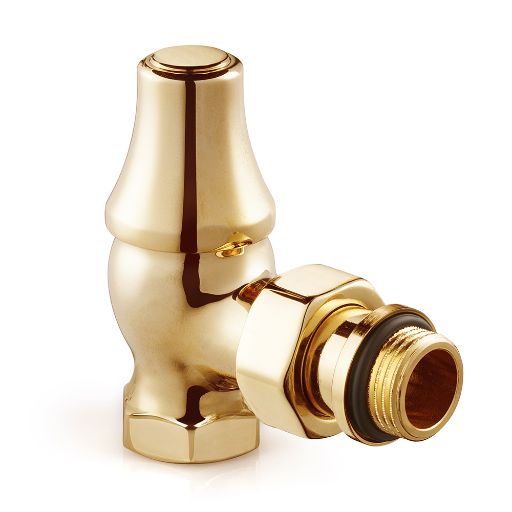 Клапан запорный угловой SR Rubinetterie Old Style 1/2 золото 0341-1500D000