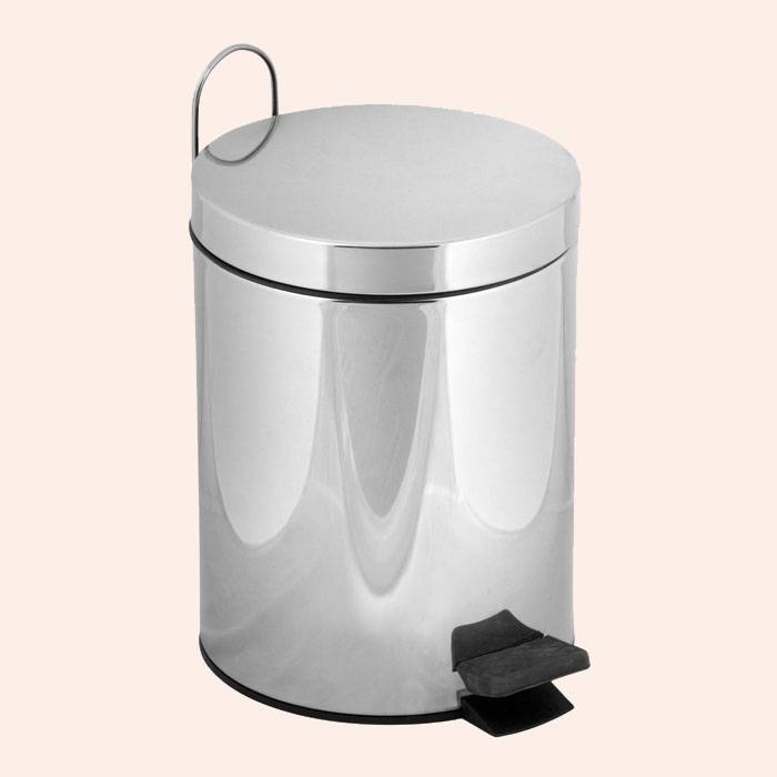 Ведро с педалью и крышкой Tivoli World TW Harmony 010 5 л напольное хром TWCV010-5cr