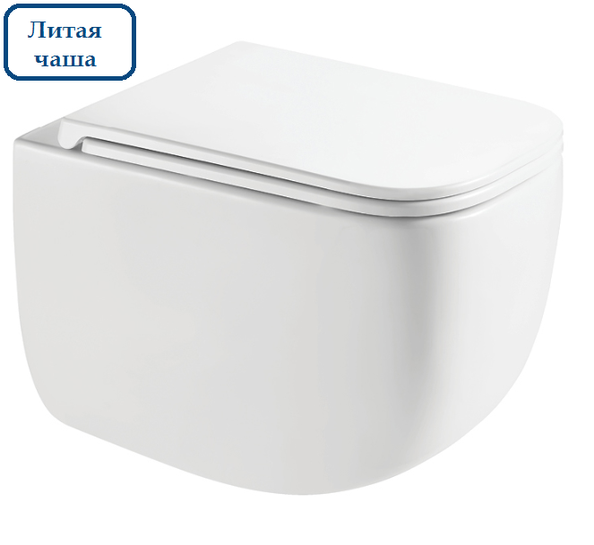 Унитаз подвесной Aquame AQM2016PRO с сиденьем SoftClose 480х340 мм AQM2016PRO