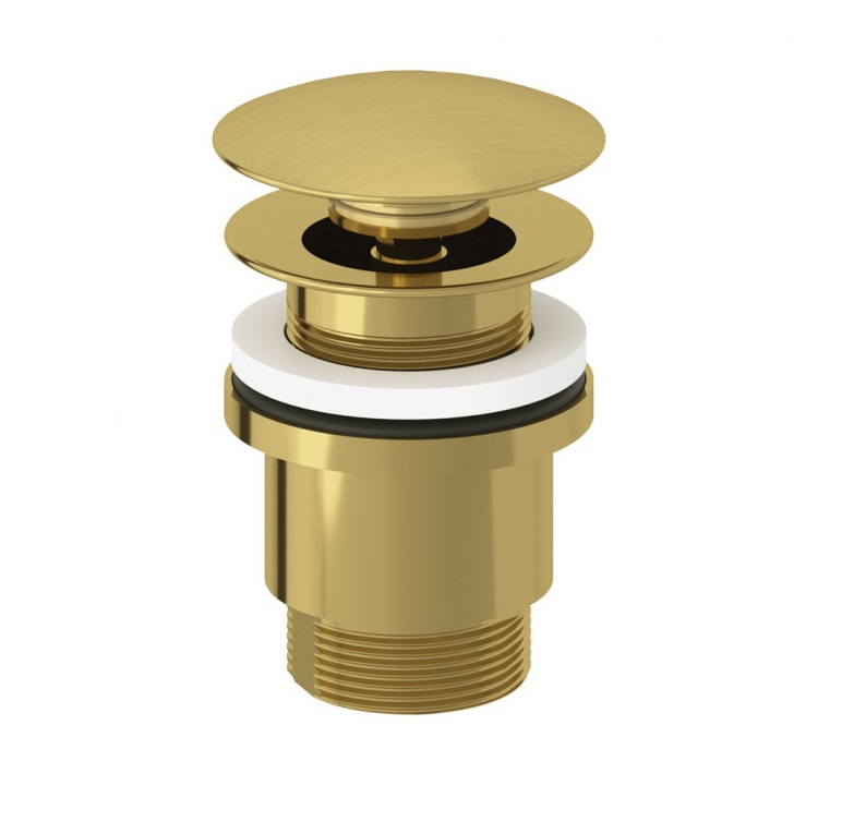 Донный клапан Kludi PushOpen 1 1/4 для раковин с переливом белый 10426N0-00