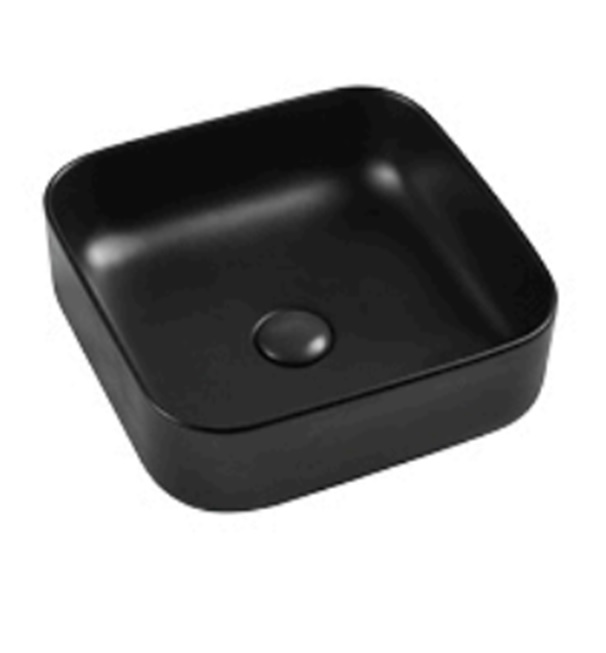 Раковина накладная AQUAMET AQM5011MB 390x390 мм черный матовый AQM5011MB