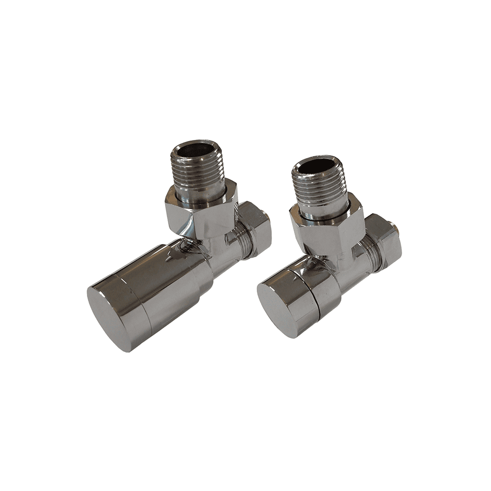 Комплект клапанов радиаторных Schlosser угловой ручной Хром 1/2 x 16x2 мм 604200004
