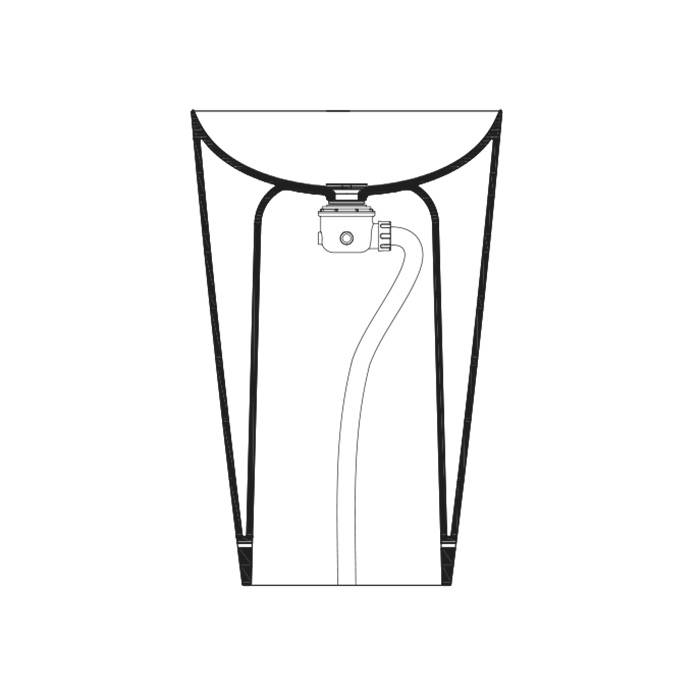 Сифон для отдельностоящей раковины Catalano слив в пол белый глянцевый 0454510001