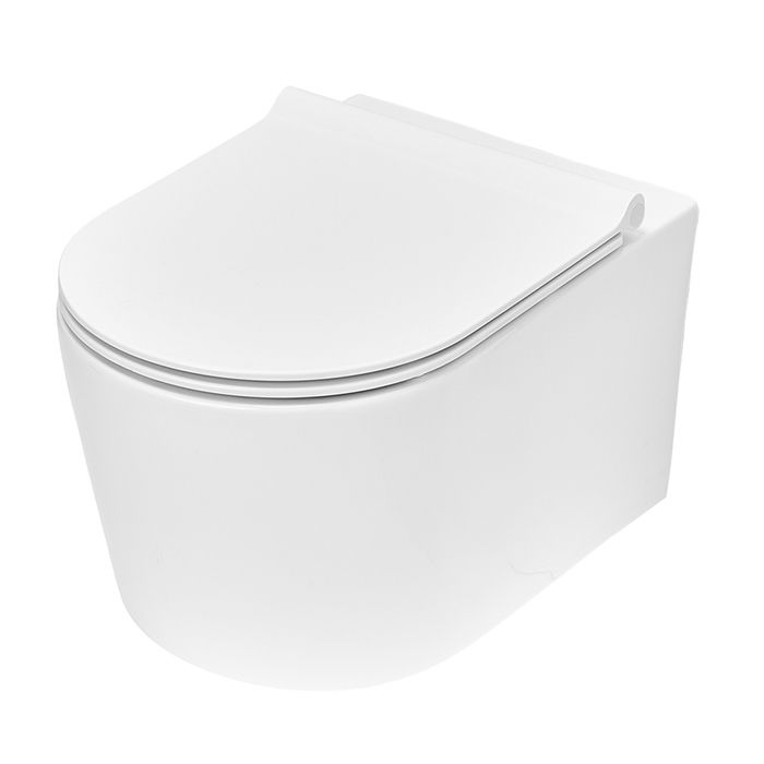 Унитаз подвесной TECE TECEspring Pro 53х36 см безободковый с сиденьем Slim микролифт, Tornado flush, белый глянцевый S710001
