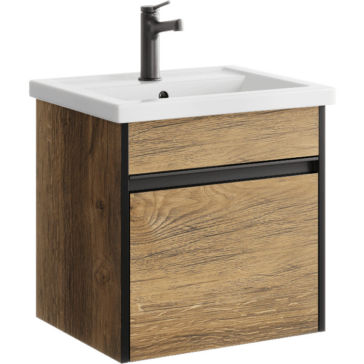 Тумба под умывальник подвесная AQweber Urban 468х460х400 мм дуб балтийский URB0105DB