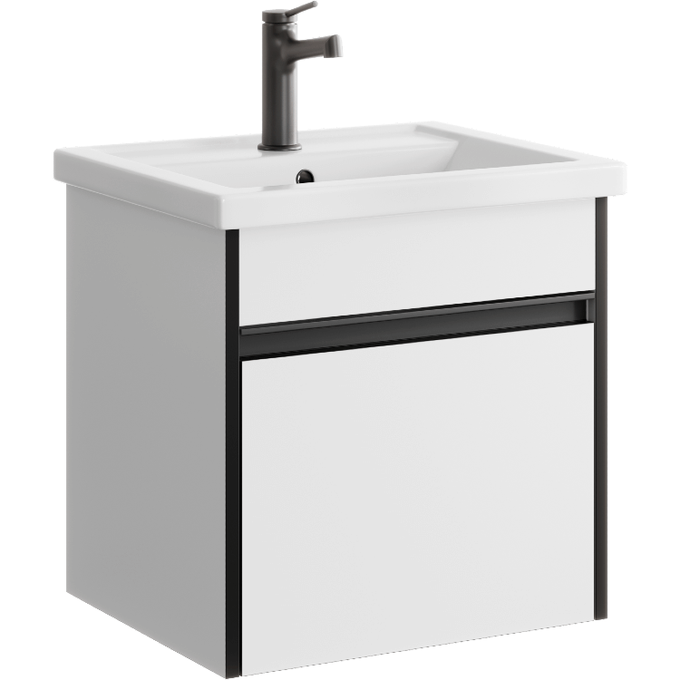 Тумба под умывальник подвесная AQweber Urban 468х460х400 мм белый URB0105W