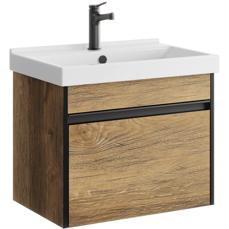 Тумба под умывальник подвесная AQweber Urban 572х460х400 мм дуб балтийский URB0106DB