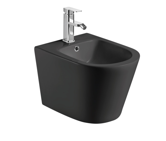 Биде подвесное Aquame AQM2101MB черный матовый 515x360 мм AQM2101MB
