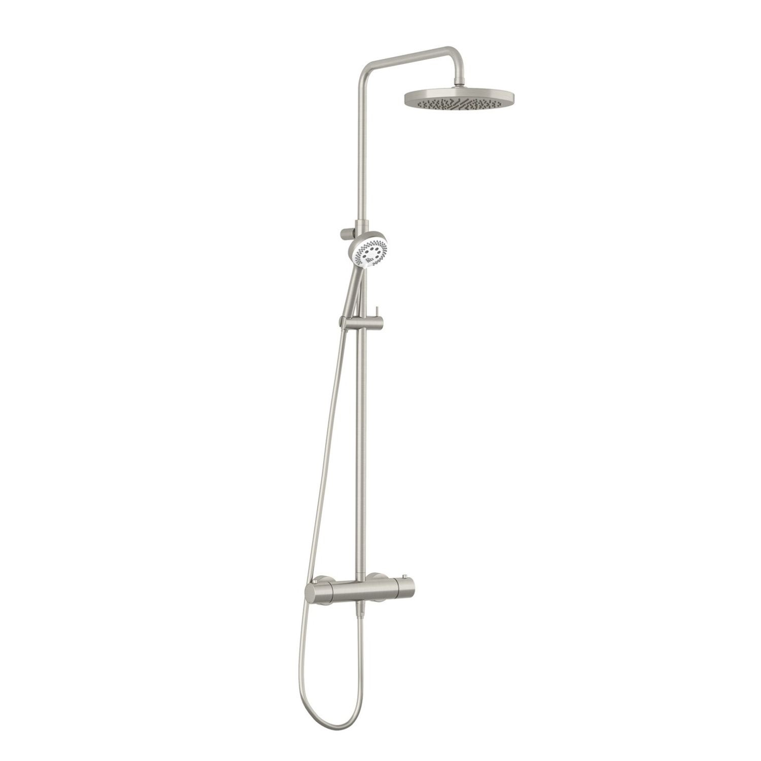 Kludi 68082N500 Logo Душевая система для душа, с терм., Ø245/96 мм, 1/3 режима, браш. никель 68082N500
