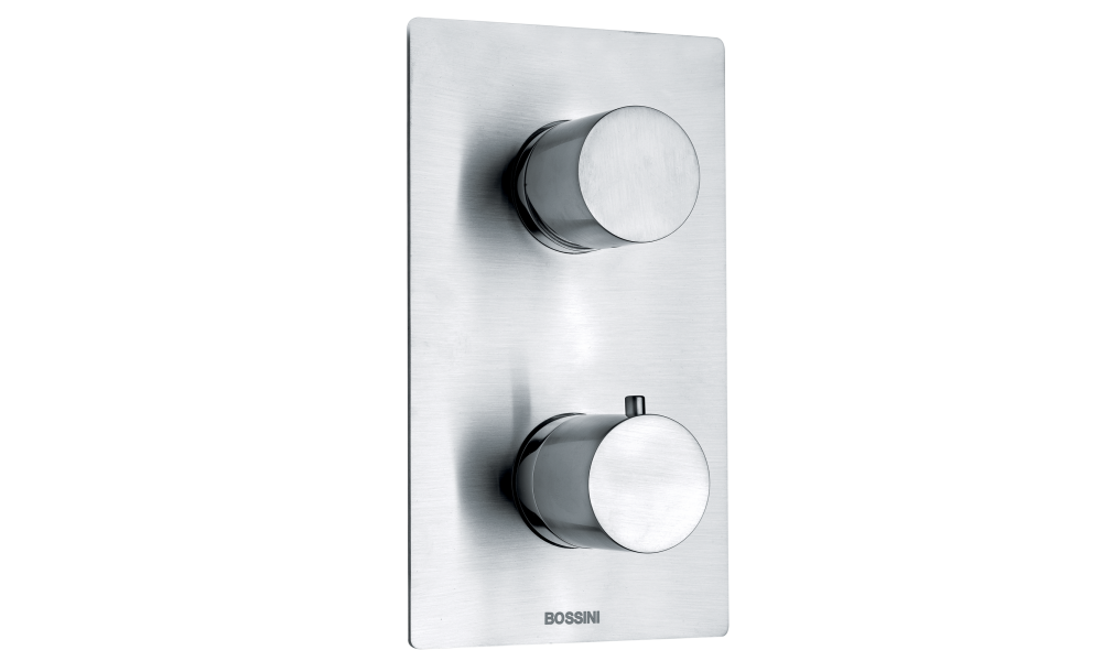 Внешняя часть термостата для душа Bossini Nobu на 2-5 потребителей матовая сталь INZ072.075