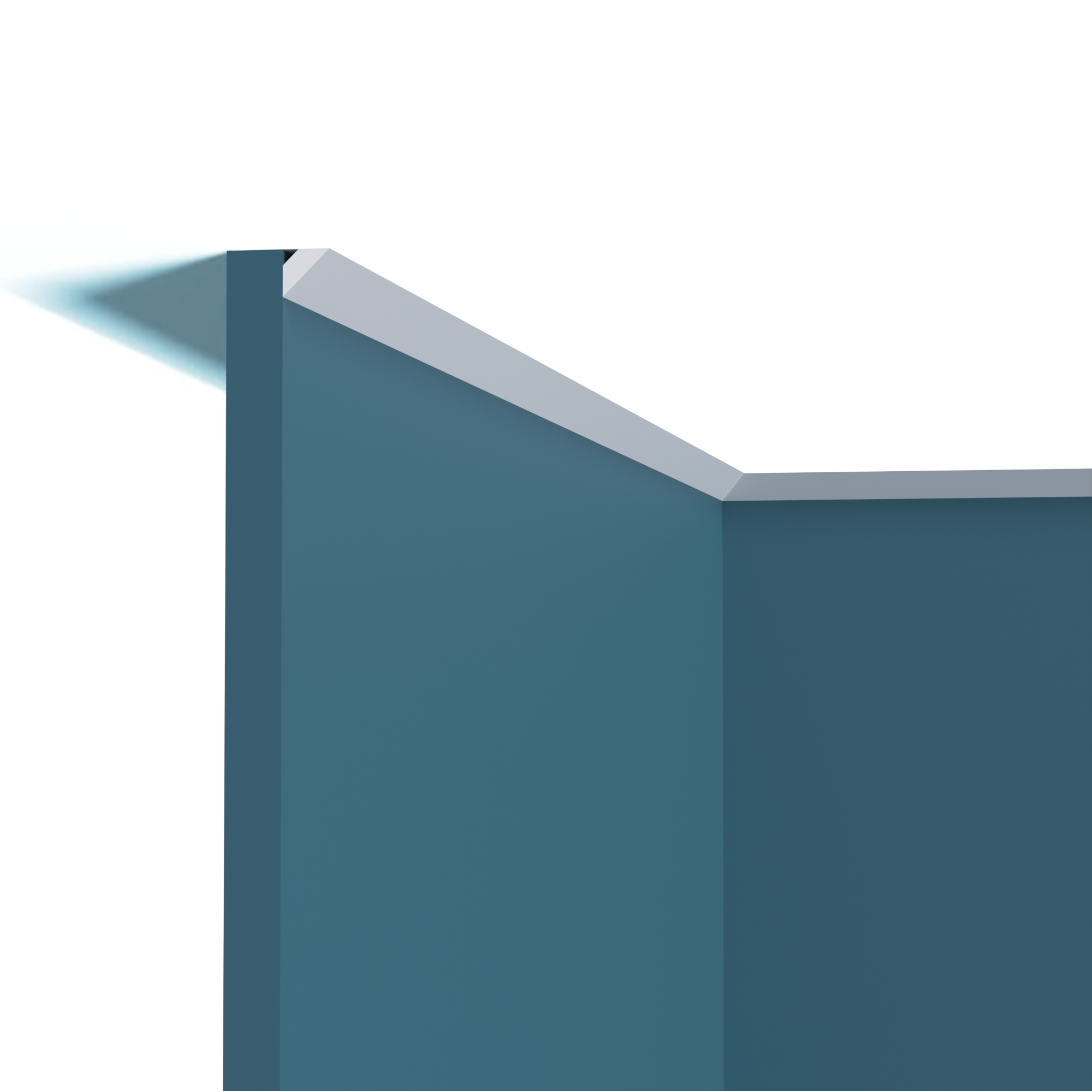 Карниз потолочный Perfect Plus P198 из ударопрочного полимера 2000x160x160 мм P198