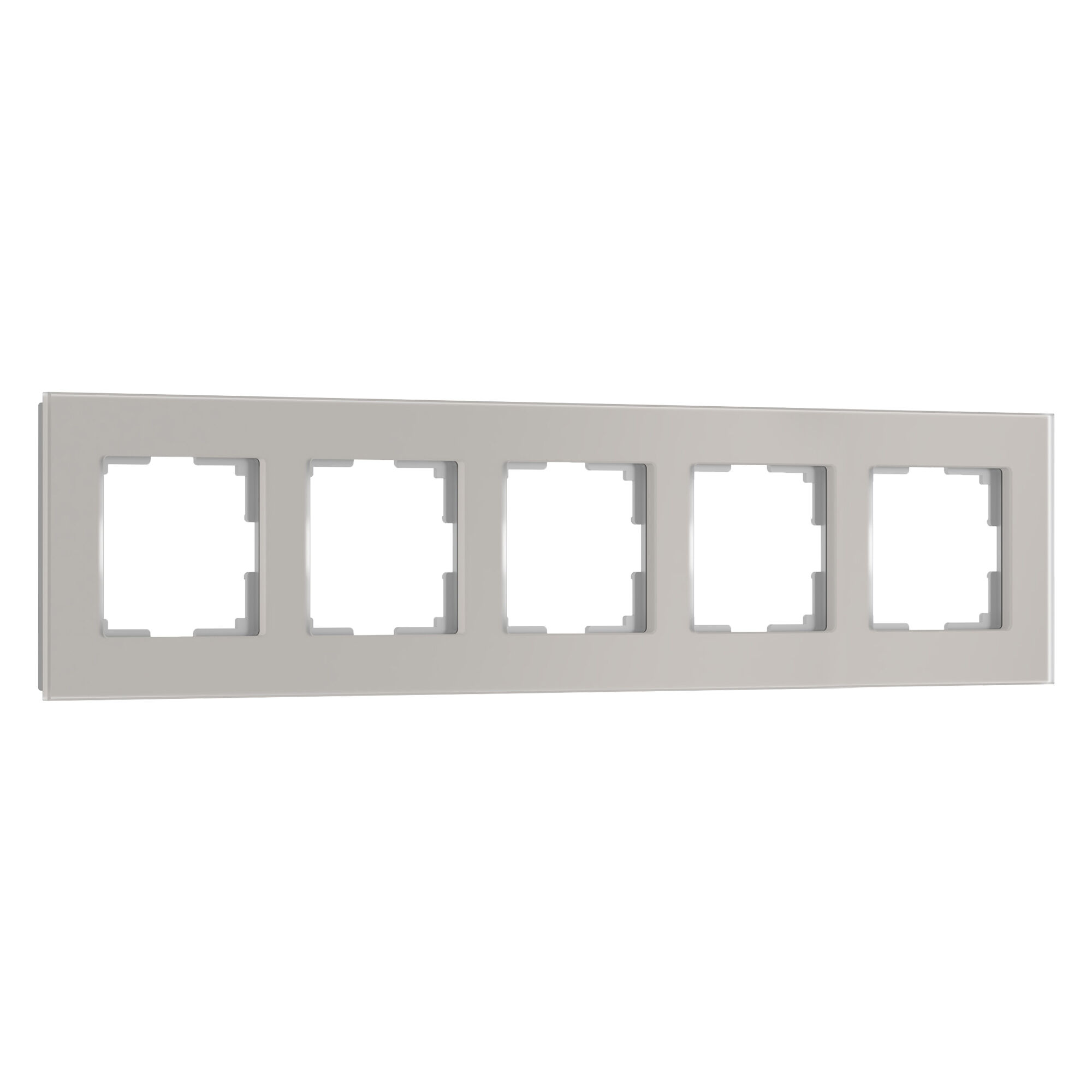 Рамка из стекла на 5 постов Senso дымчатый soft-touch W0053117