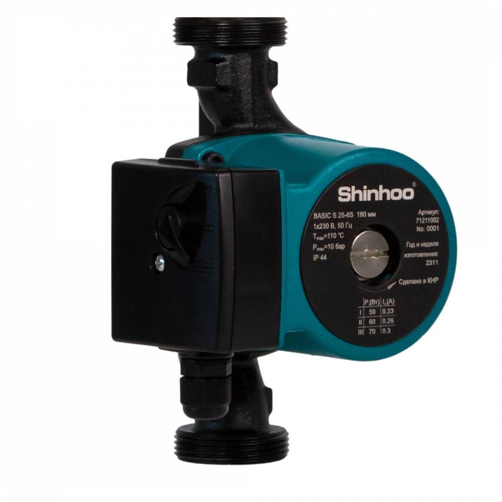 Насос циркуляционный Shinhoo BASIC S 25-6S 180 мм 230 В 71211002